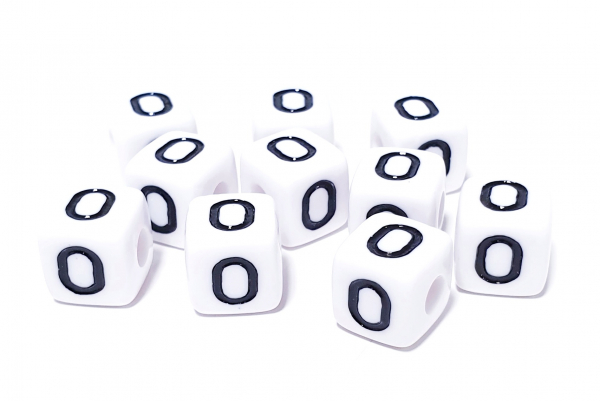 1x10 Kunststoffbuchstaben "O" 10x10mm